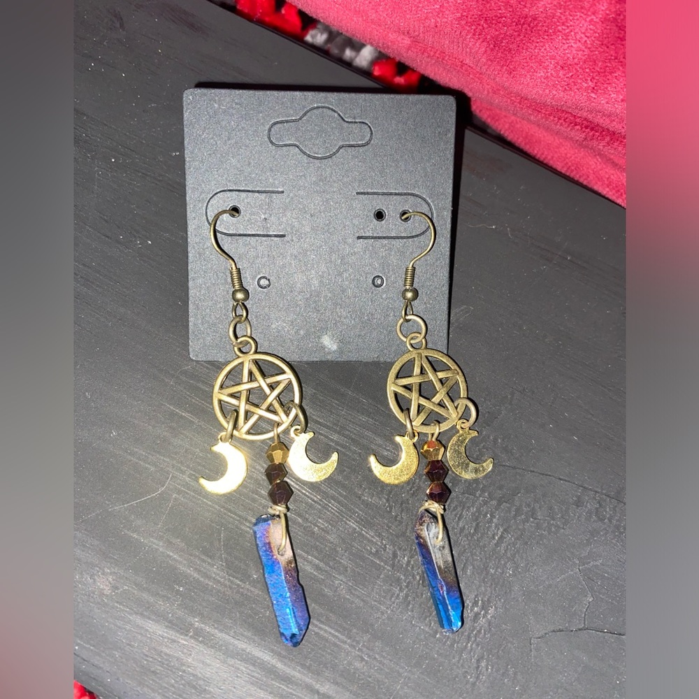 Moon Goddess Crystal Earrings